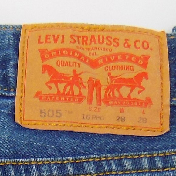 Levi's 505 Regular Fit Denim Size 16 Regular Big Boys 28x28 - Picture 6 of 8
